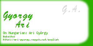 gyorgy ari business card